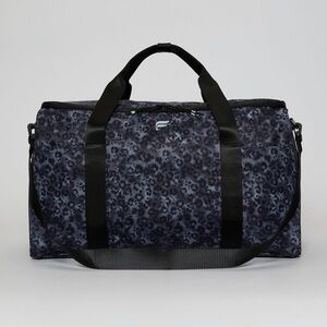 Men's Black Leopard-Print Weekender Duffel Bag - Fabletics